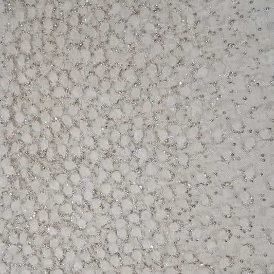 Blush Pink Mirror Work Georgette